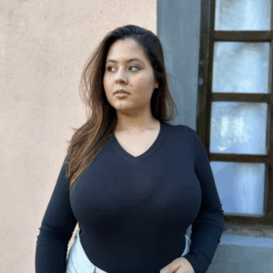 Blusa segunda pele gola V